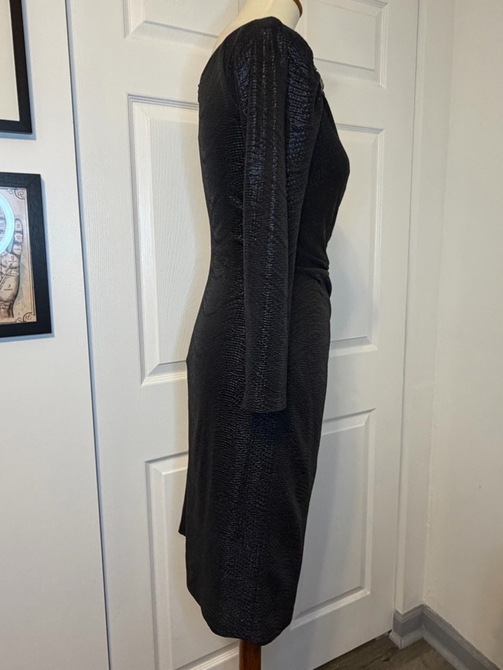 David Meister Metallic Rhinestone Dress - Picture 5 of 11